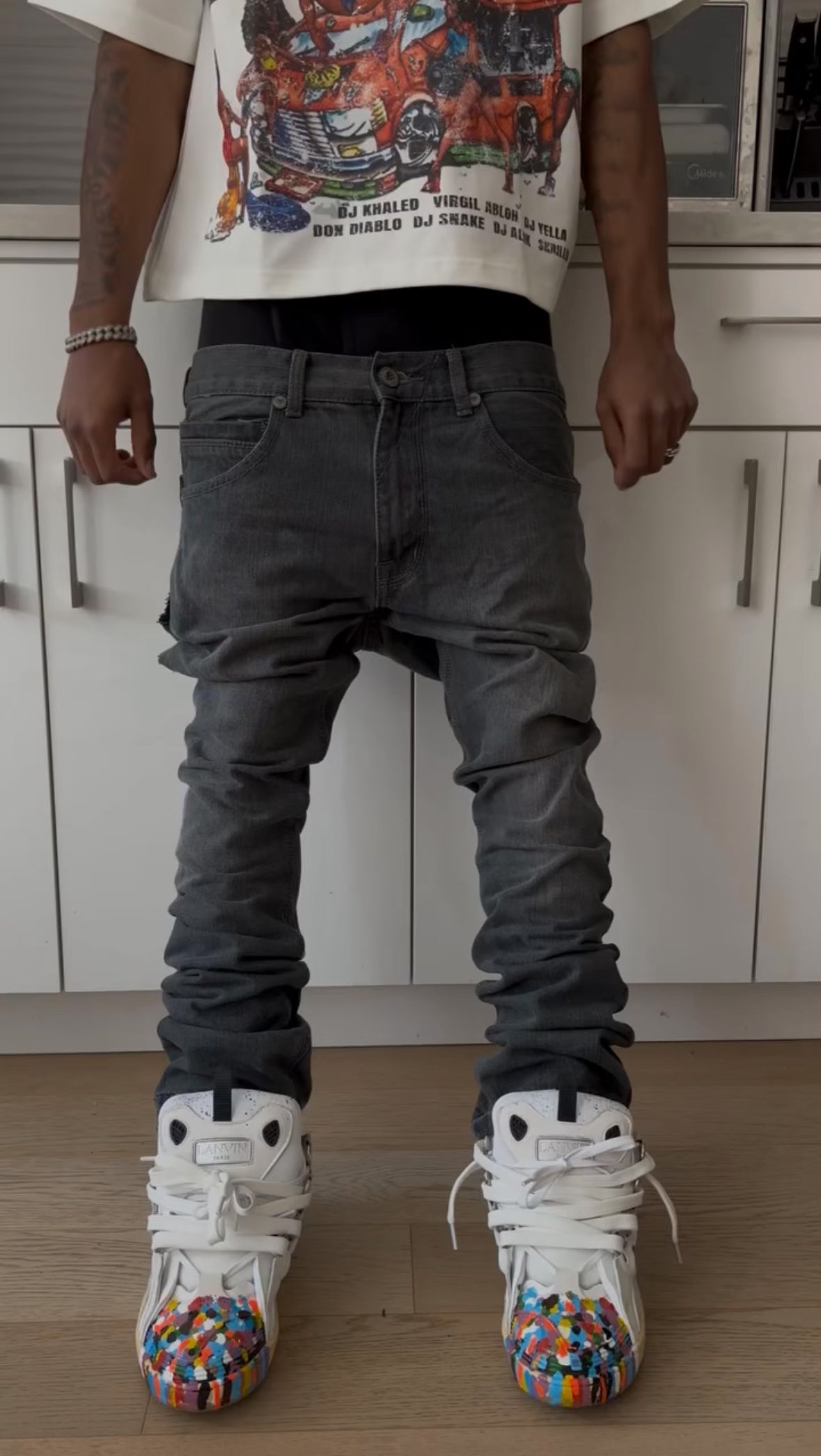 Kompy Washed Grey Denim