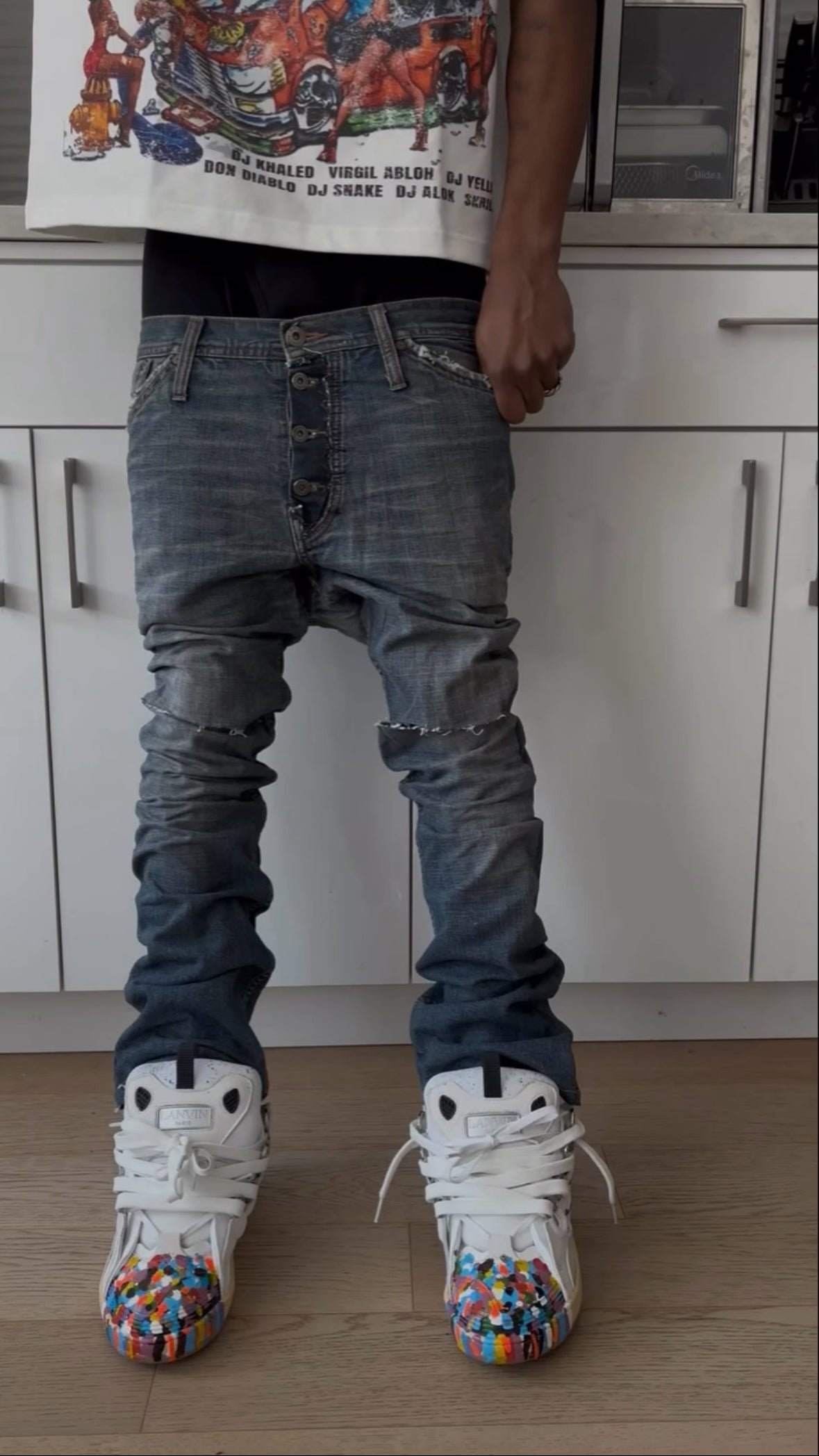 Kompy Professional Open Knee Denim